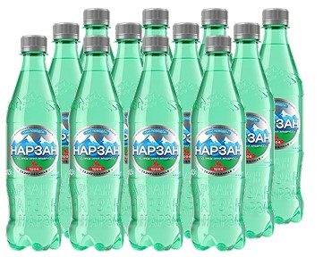 Нарзан 0,5 л Серебро Вода минеральная питьевая газированная ПЭТ (12 шт/уп) Агрегация ЧЗ, шт