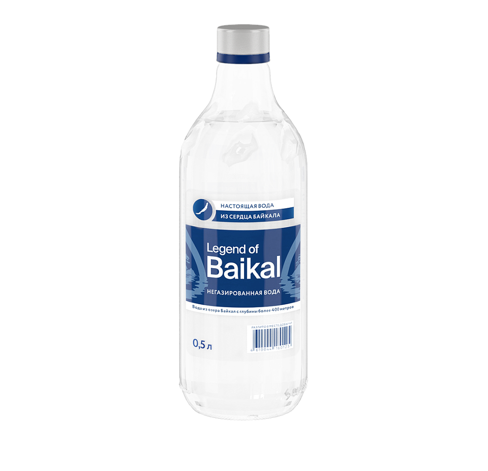 Legend of Baikal 0,5л., вода питьевая природная негазированная, стекло.