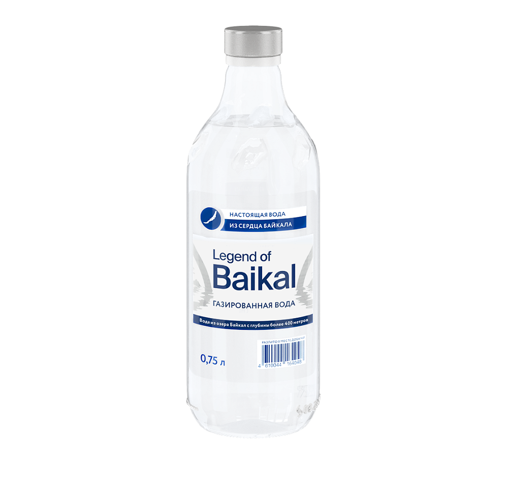 Legend of Baikal 0,75л. Вода питьевая природная газированная, стекло