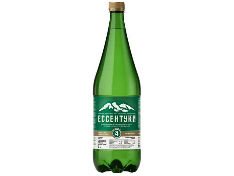 Минеральная вода "Ессентуки № 4" 1,0 л ПЭТ