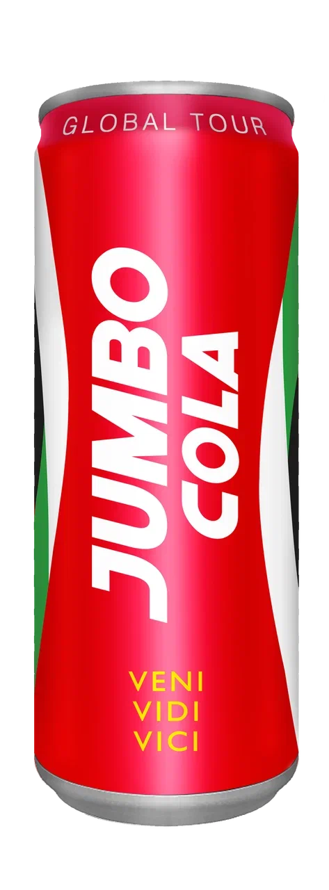 НАПИТОК БЕЗАЛКОГОЛЬНЫЙ СИЛЬНОГАЗИРОВАННЫЙ «JUMBO» СOLA  0,33 ж/б