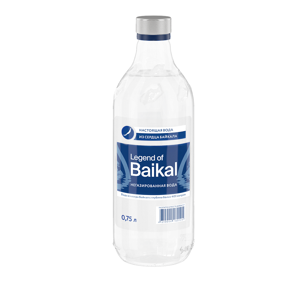 Legend of Baikal 0,75л. Вода питьевая природная негазированная, стекло.