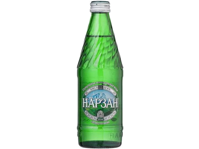 Вода минеральная питьевая "Нарзан" газированная 0,33 л стекло