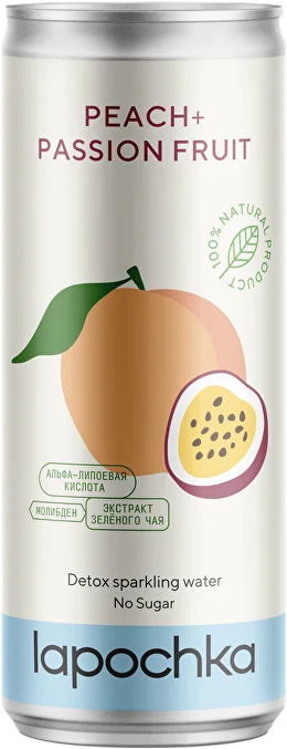 LAPOCHKA  Vitamin Water Detox "Peach + Passion fruit"